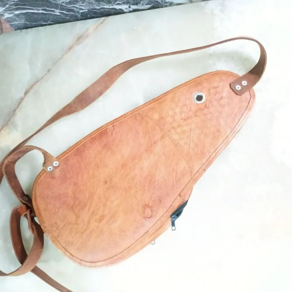 Men's Brown Leather Sling Bag